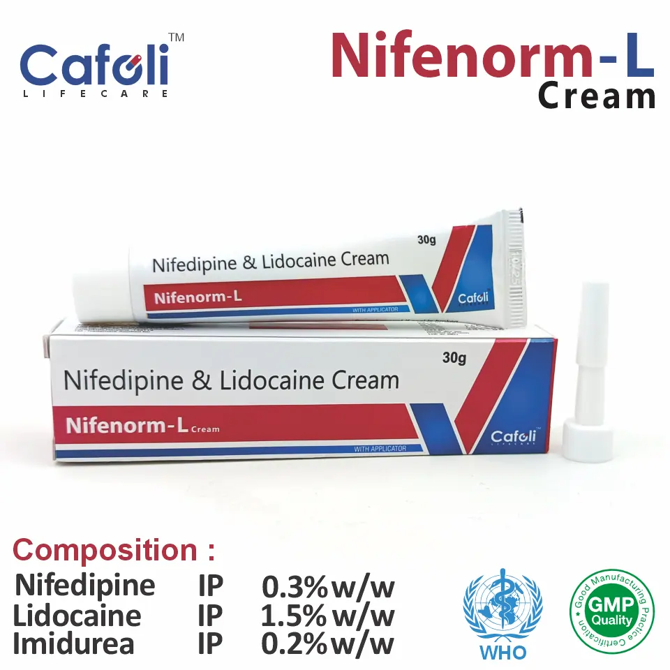 Lidocaine 1.5% w/w + Nifedipine 0.3% w/w Cream in PCD Pharma Franchise